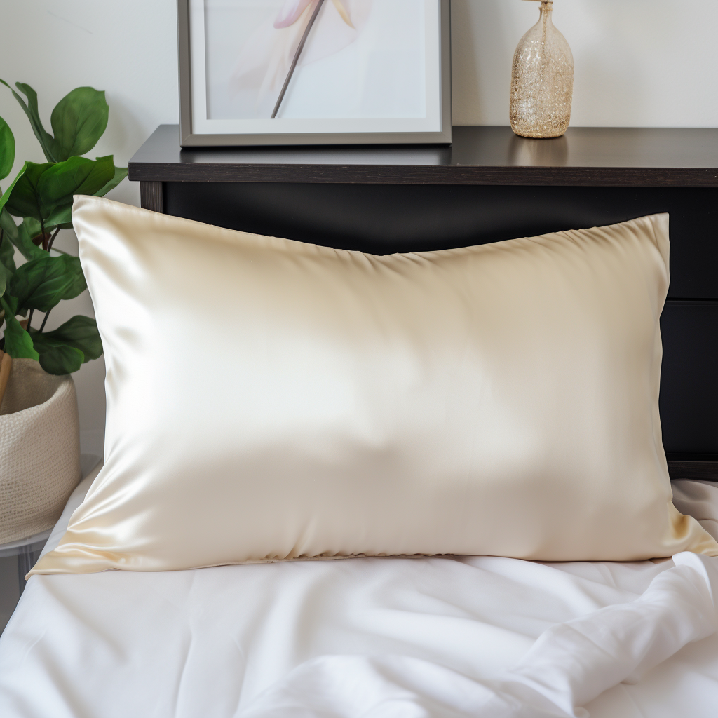 ( Beige ) Satin Pillow Case