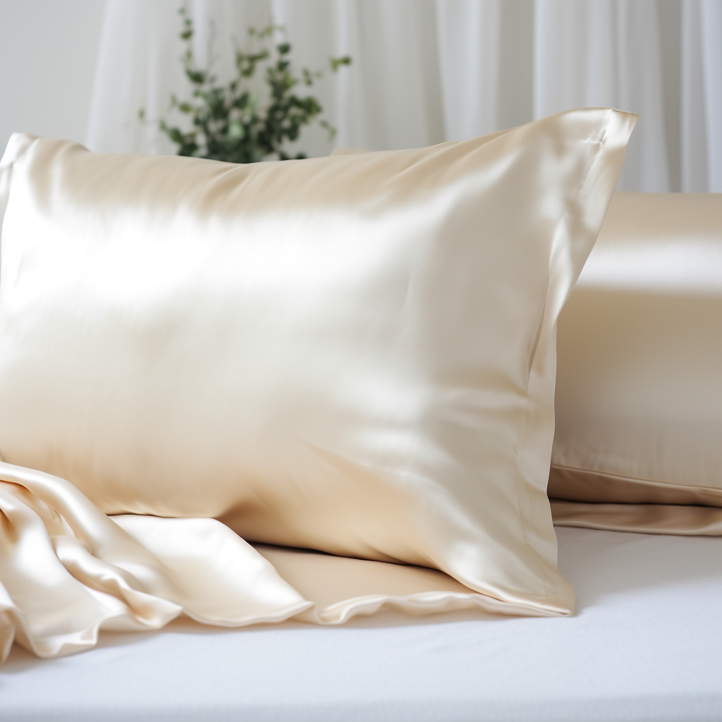 ( Beige ) Satin Pillow Case