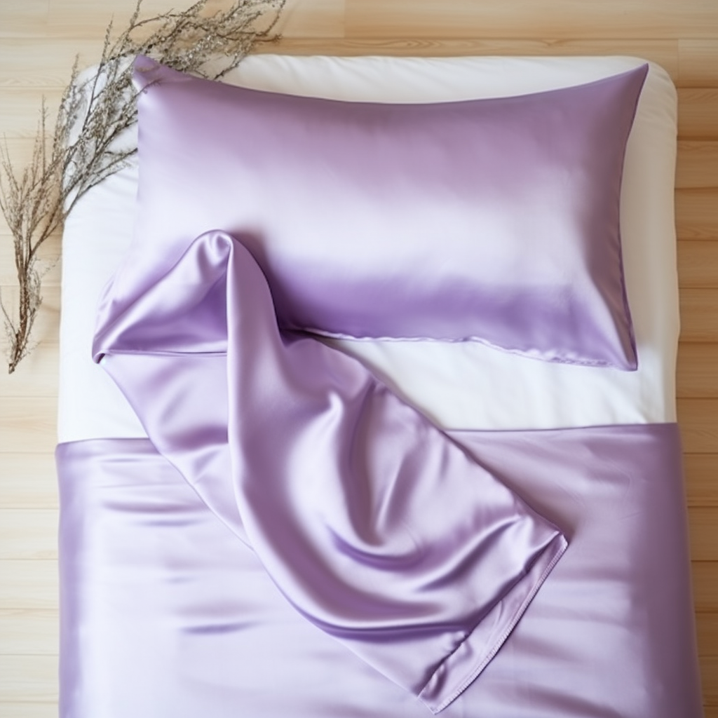 ( Lilac Purple) Satin Pillow Case