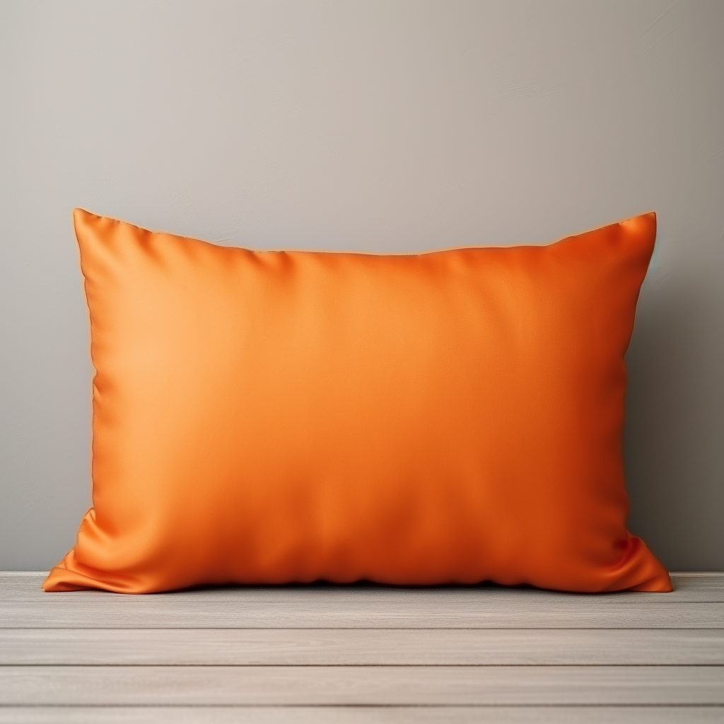 ( Carrot Orange ) Satin Pillow Case