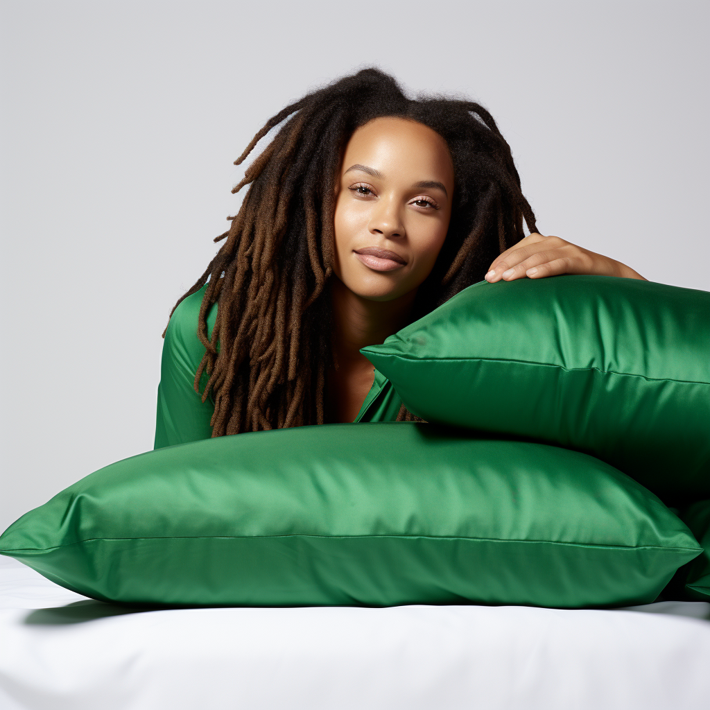 ( Green Emerald) Satin Pillow Case