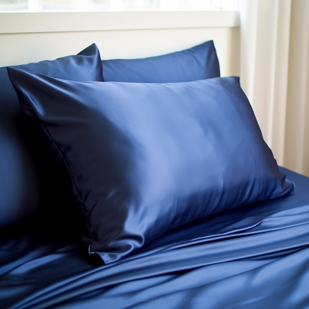 ( Navy Blue) Satin Pillow Case