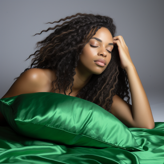 ( Green Emerald) Satin Pillow Case