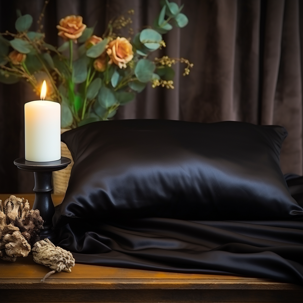 ( Black Night) Satin Pillow Case