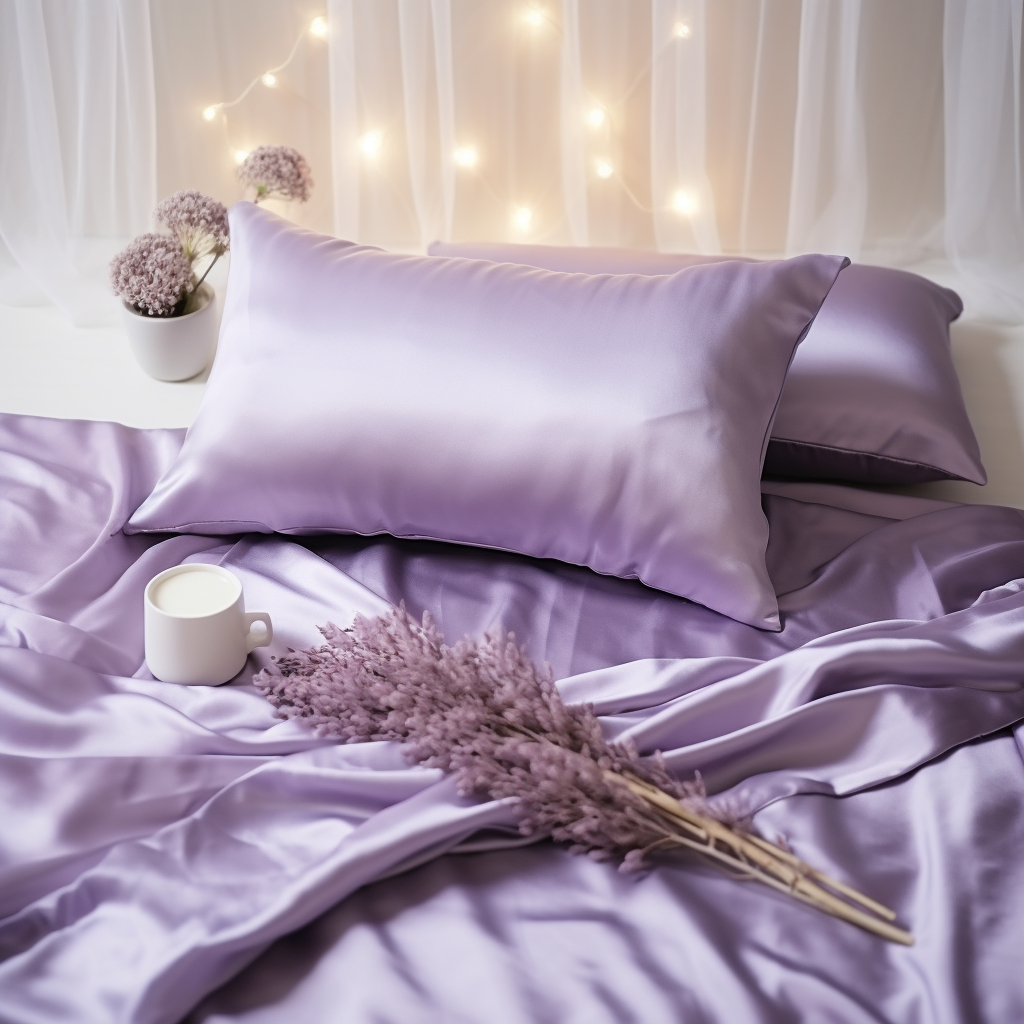 ( Lilac Purple) Satin Pillow Case