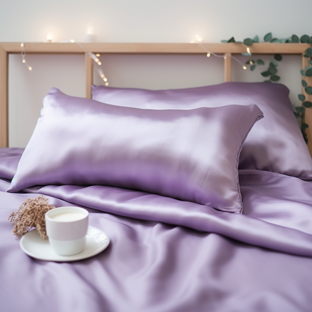 ( Lilac Purple) Satin Pillow Case