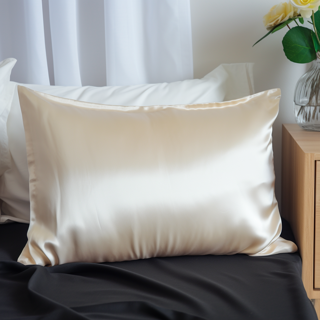 ( Beige ) Satin Pillow Case