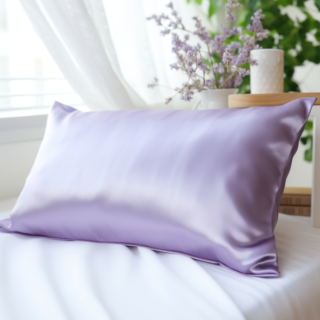 Prime Naturals Beauty Lilac Purple Satin Pillow Case King