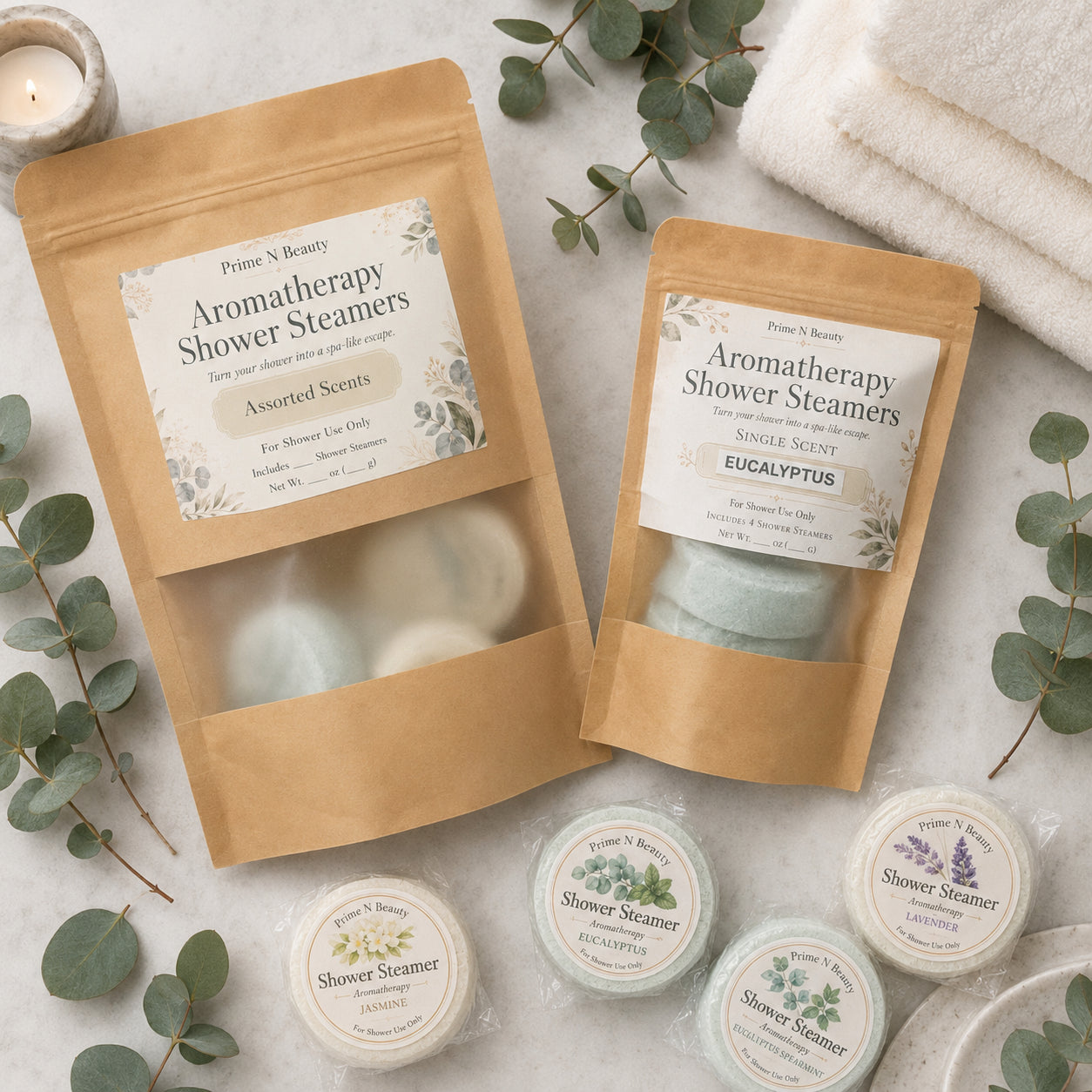 Aromatherapy Shower Steamers | Same Scent Packs