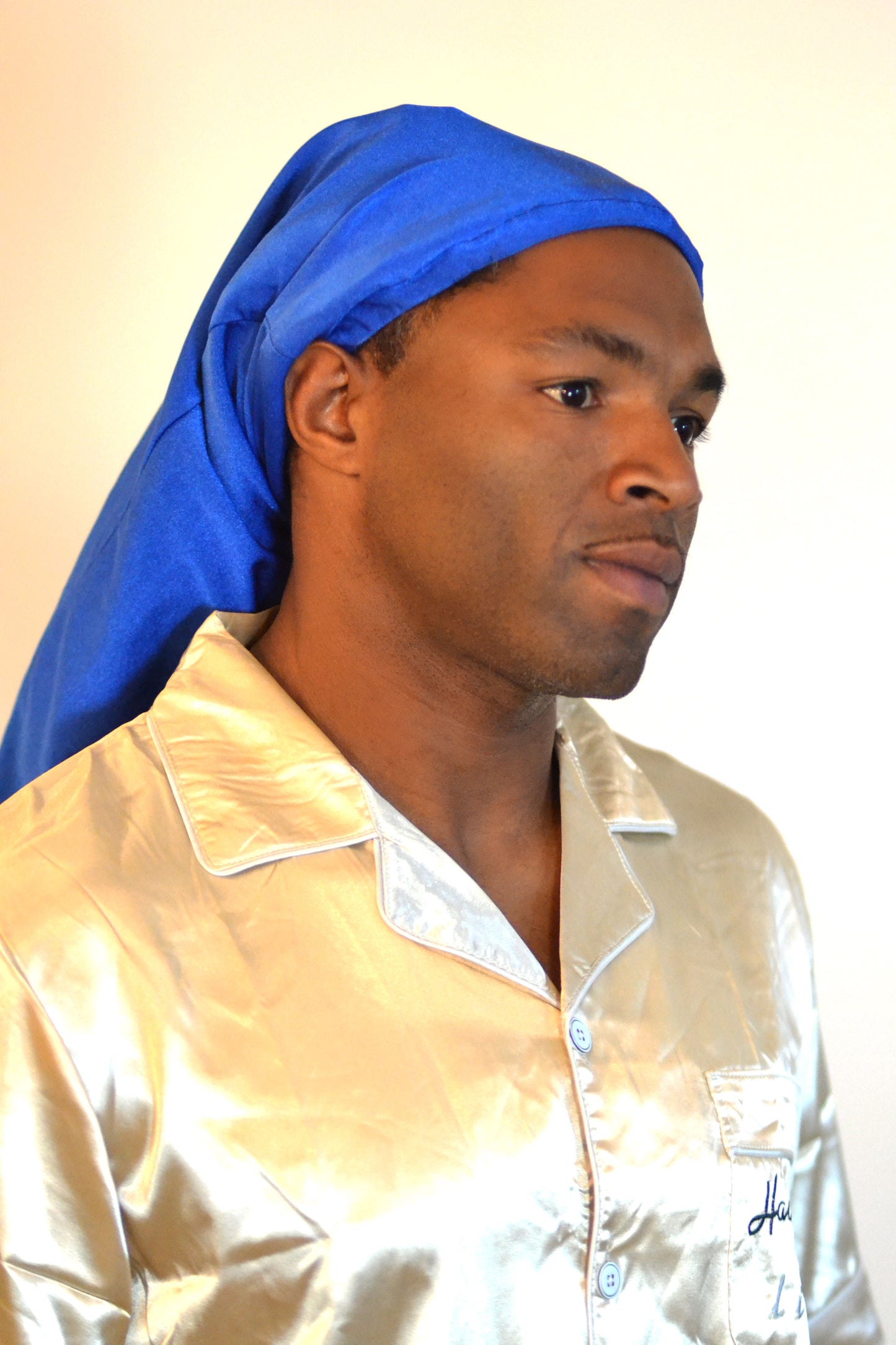 Blue Satin Lined Cap