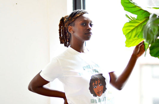 Brown Beauty White T- Shirt